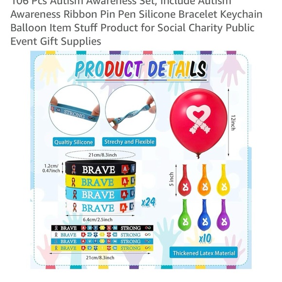 Autism Awareness Party Supplies Set - Picture 2 of 4